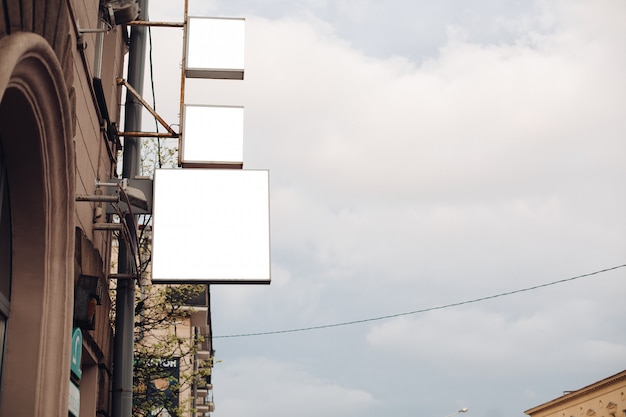 Free Photo square billboards on the street