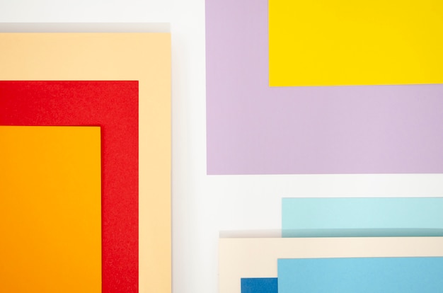 Free photo squares of abstract composition with colour papers