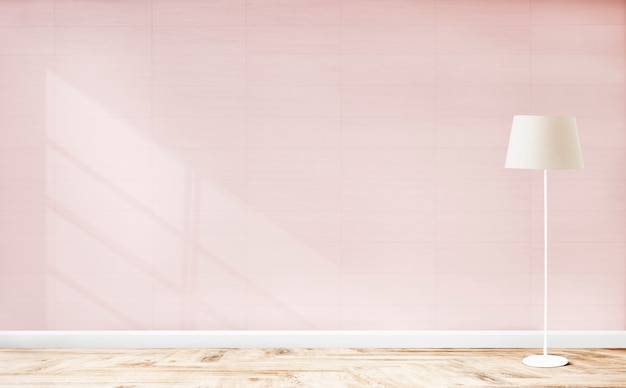 Free Photo standing lamp in a pink room