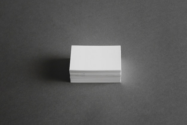 Stationery concept with stack of business cards