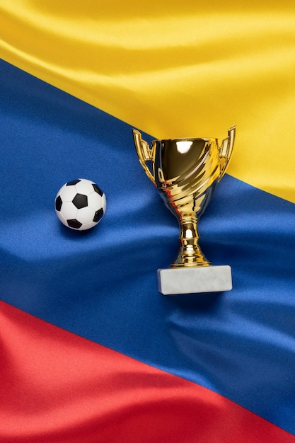 Foto gratuita natura morta della nazionale di calcio della colombia