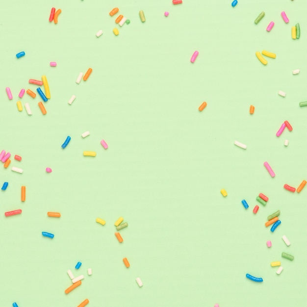 Free photo sugar sprinkles green text space