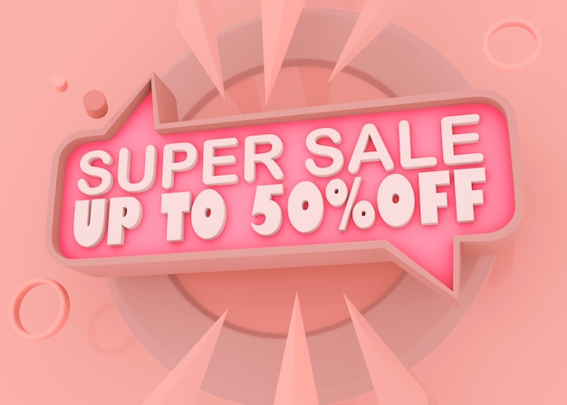 Free photo super sale for retail with with geometric shapes