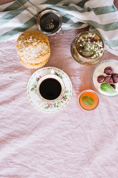 Sweet treats and coffee