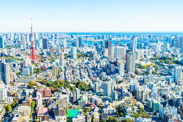 Free photo tokyo cityscape skyline