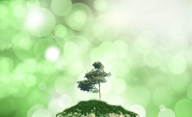 Free Photo tree in a mountain 