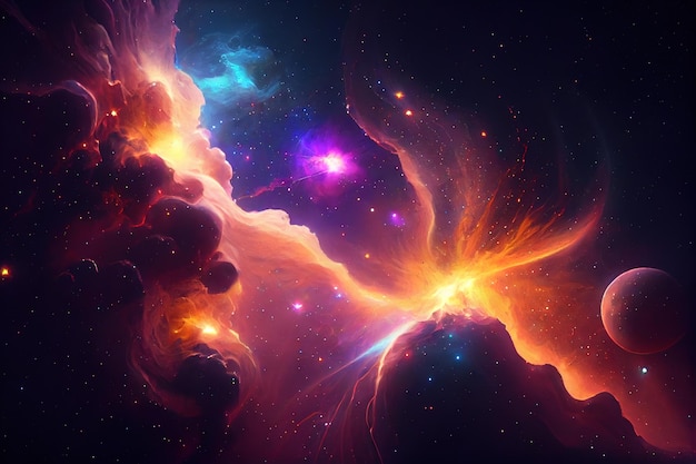 Free photo ultra detailed nebula abstract wallpaper 2