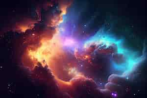 Free photo ultra detailed nebula abstract wallpaper 4