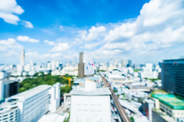 Free photo unfocused city with buildings