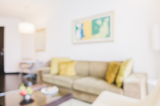 Free photo unfocused living room with a picture on the wall