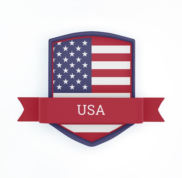 Free photo united states flag with banner