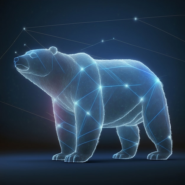 Free Photo ursa major constellation with bear