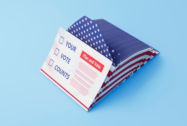 Us elections concept with america flag