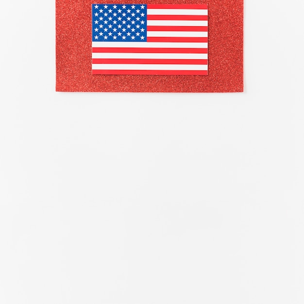 Free photo usa flag on red velvet