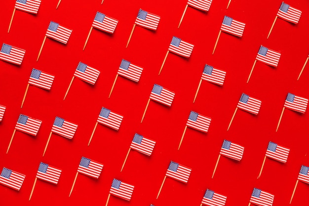 Free photo usa independence day concept with flags pattern