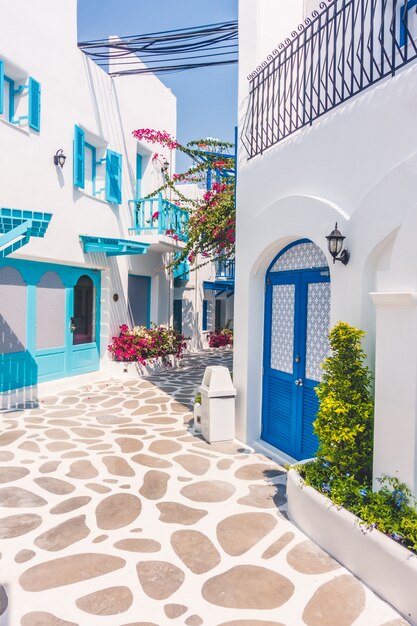 vacation greece white traditional house