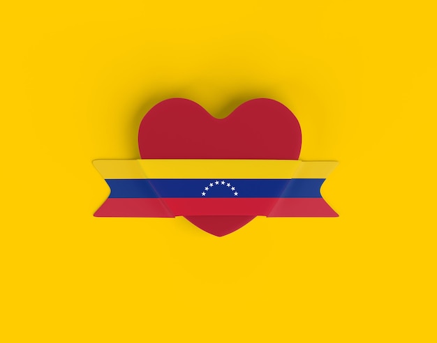 Foto gratuita bandiera del cuore della bandiera del venezuela