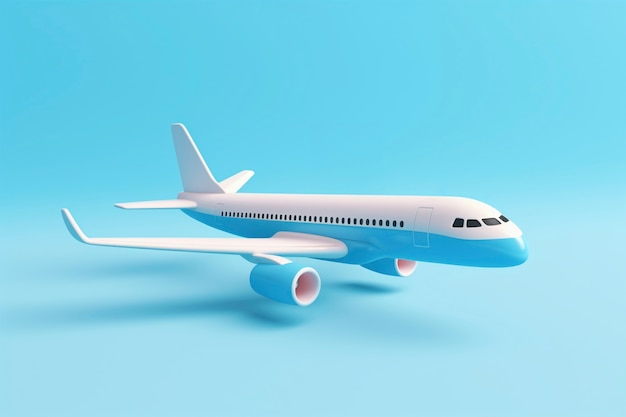 Free photo view of 3d airplane