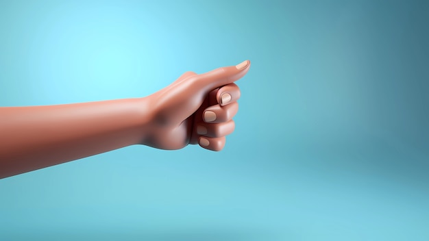 Foto gratuita visualizzazione della mano 3d