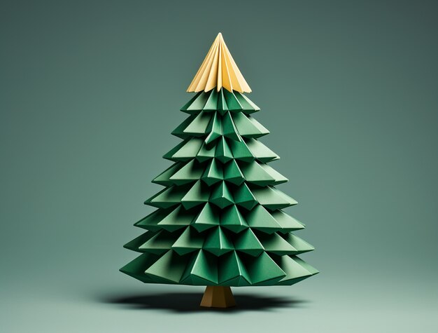 View of 3d paper style tree