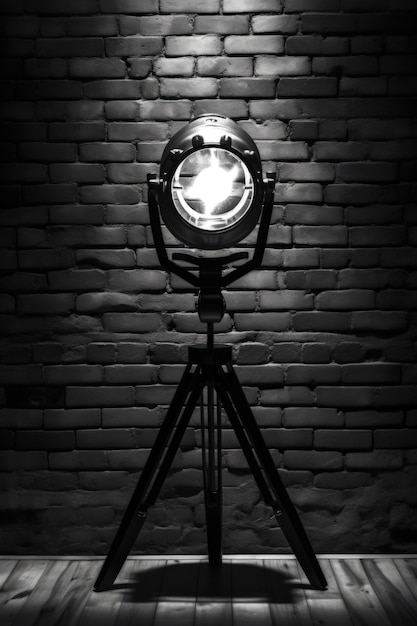 Free Photo view of black and white light projector for theatre