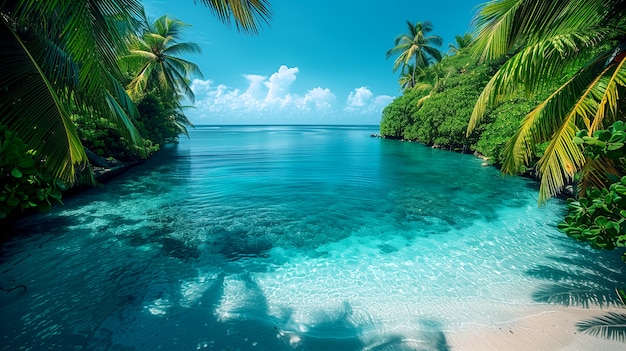 Foto gratuita veduta di una spiaggia e di un paesaggio naturale mozzafiato