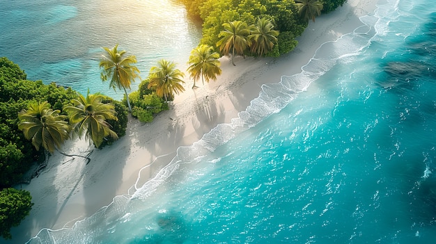 Foto gratuita veduta di una spiaggia e di un paesaggio naturale mozzafiato