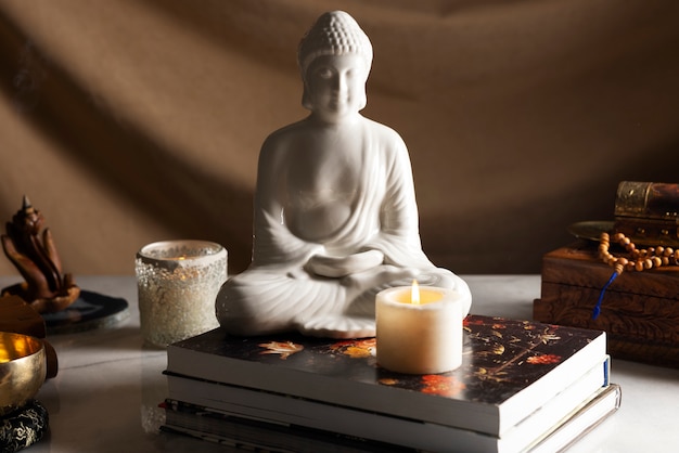 Free Photo view of buddha statuette for tranquility and meditation