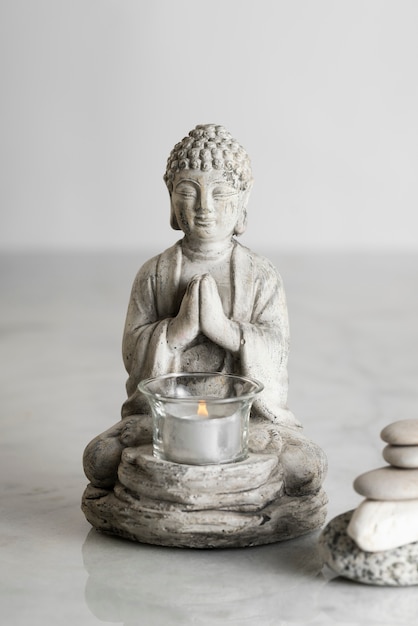 Free Photo view of buddha statuette for tranquility