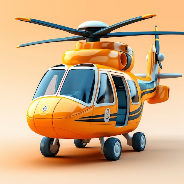 Free Photo view of graphic 3d helicopter