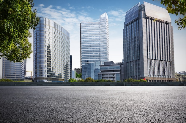 Free photo view of modern buildings with sky background