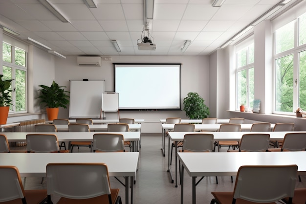 Foto gratuita vista dell'aula moderna della scuola