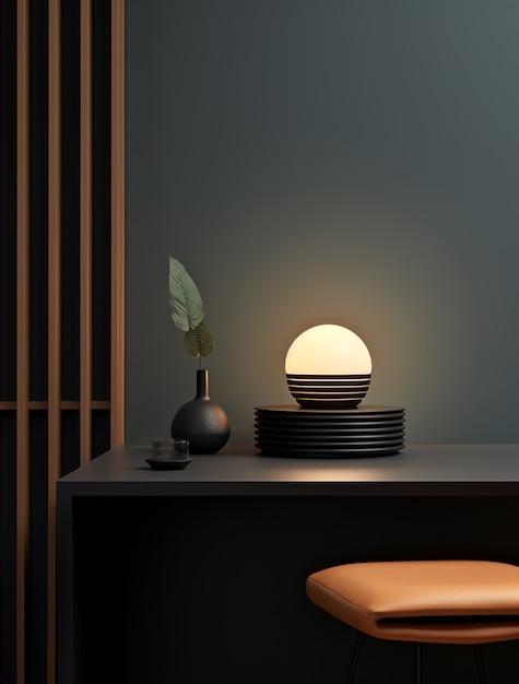 Free photo view of modern photorealistic lamp