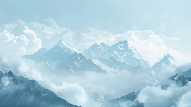 Free Photo view of mountain with dreamy aesthetic