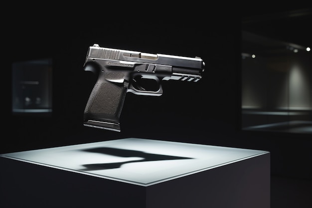 Free photo view of powerful 3d gun