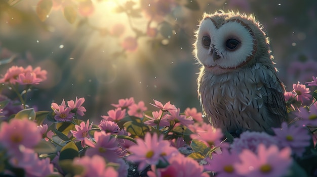 Free Photo view of realistic owl during the day