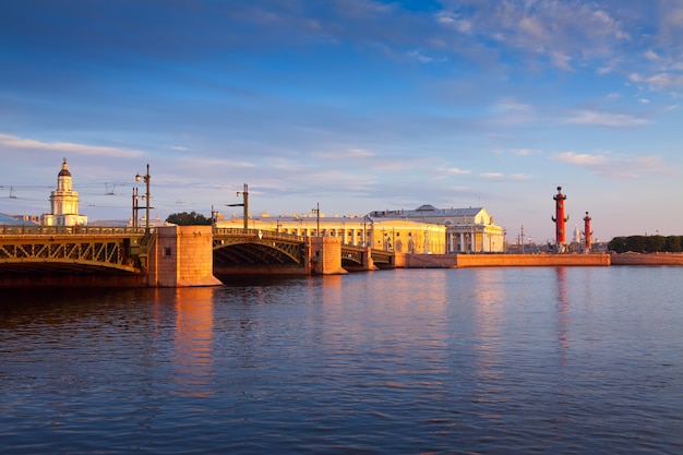 Free Photo view of saint petersburg. palace bridge