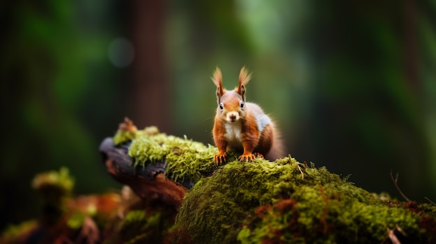 Free photo view of wild squirrel