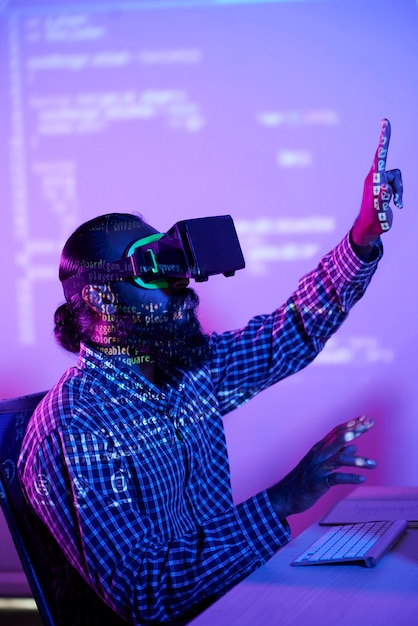 Virtual programming with VR glasses