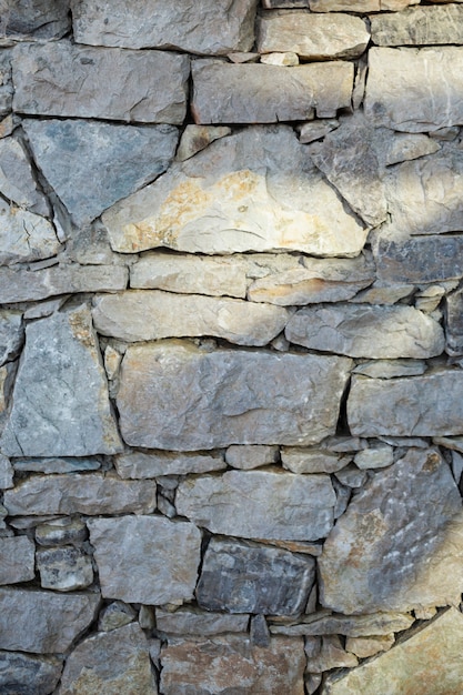 Free Photo wall of stones texture close-up