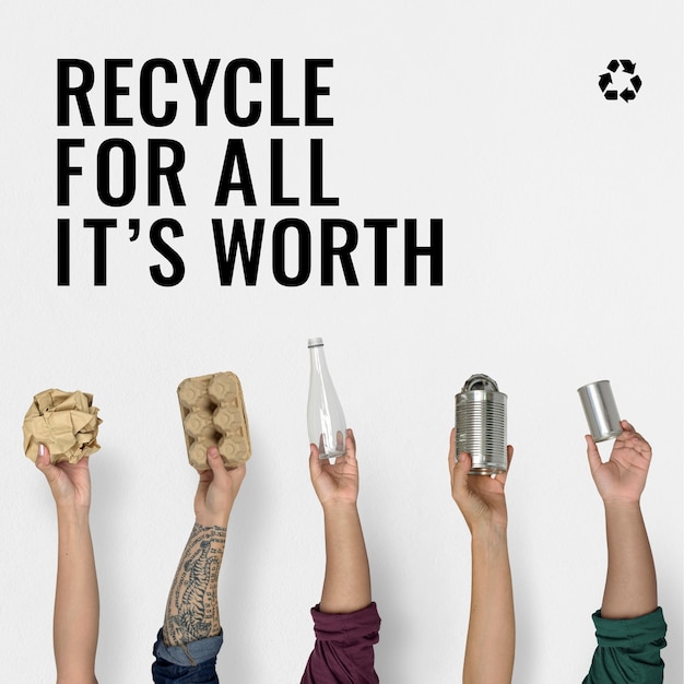 Free photo waste management and recycling campaign