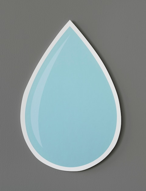 Free photo water drop cut out icon