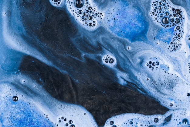 Free photo water with blue foam