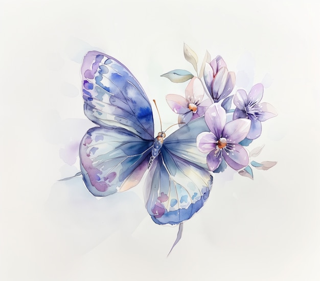 Watercolor butterfly illustration