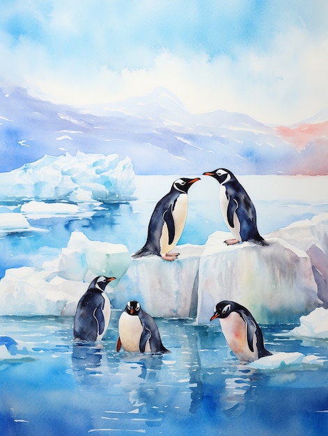 Free photo watercolor wildlife animal illustration