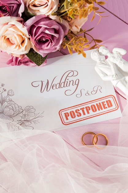 Free Photo wedding canceled due to coronavirus