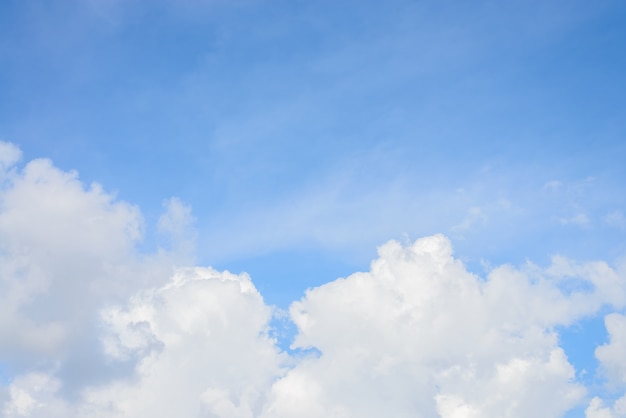 Free photo white clouds over blue sky