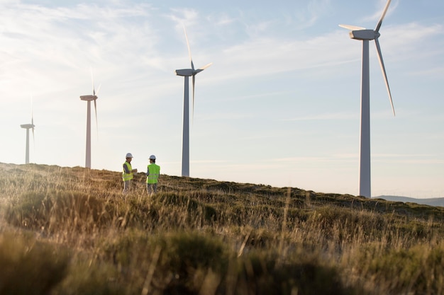 Free Photo wind farms fields