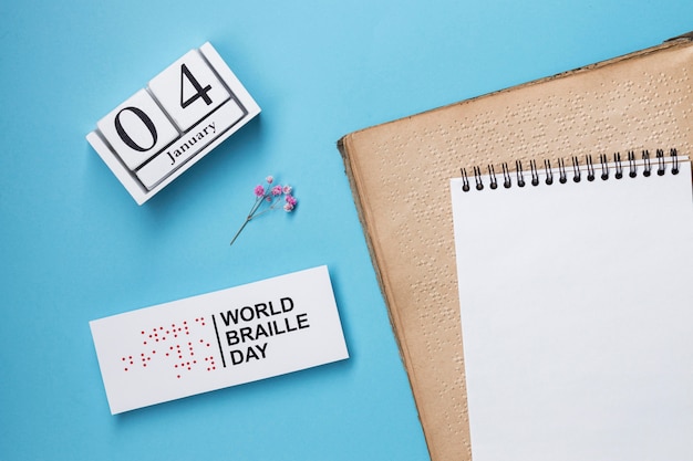 Free photo world braille day arrangement