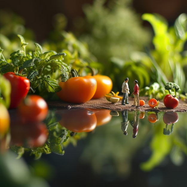 World health day celebration with healthy food